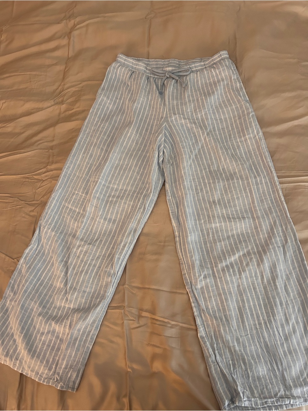 Blue Striped Pants